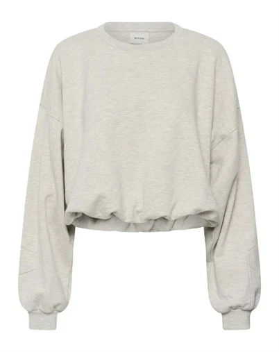 Gestuz - GZKahla Sweatshirt - Ultra Light Grey Melange